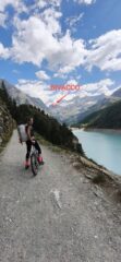 il punto in cui sorge il bivacco visto dalla partenza