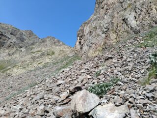 Salita verso il canalone 