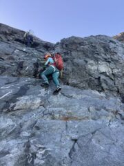 Parte attrezzata per arrivare alla forcella 