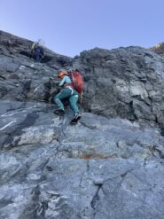 Parte attrezzata per arrivare alla forcella 