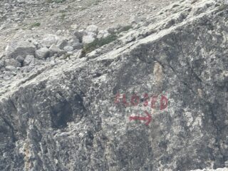 Salita dal Val Mesdi chiusa 