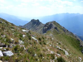 La dorsale fino alla P.ta Mulatera.
