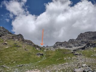 Il colletto Nord della Testa Grigia visto dalla stazione a monte di Ostafa