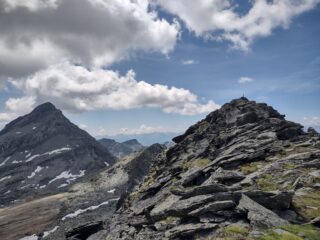 La cresta del Rothorn, con la Testa Grigia sulla sinistra