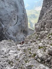 Uno sguardo a ritroso sul terreno di salita